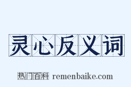 灵心反义词是什么意思的图片